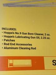 Hoppe’s No. 9 shotgun cleaning kit designed for 12-gauge firearms.
