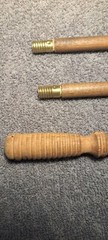 Vintage Gun Cleaning Rod – Wood & Brass – Two Rods Two Tips