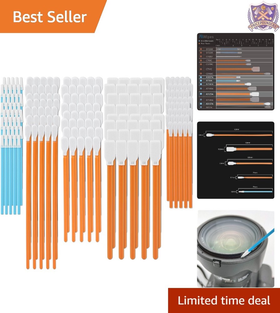 Cleaning Swab Kit Microfiber Knitted Polyester 100 Lint Free for Precision Tasks