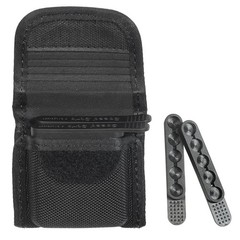 SdTacDuGe Molded Speed Strips Pouch with Pack of 4 5Cal38-357, Black Nylon