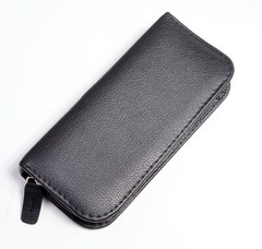 Double end pistol gun cleaning brush and stainless steel pick kit zippered pouch