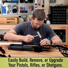 Deluxe Cleaning/Gunsmithing Kit – Aluminum Bullet-Shaped Storage Case, Brass …