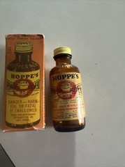 Vintage Hoppes No. 9 Solvent Gun Oil Glass Bottle in Original Box- Empty Bottle