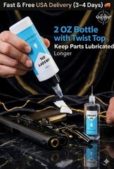 Airsoft Oil 2 Oz & 1 Oz Needle Oiler 100% Silicone Air Gun Oil, Multi-Purpose Ai