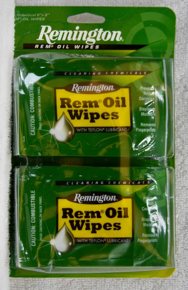 Remington Convenient 6″ x 8″ Rem Oil Wipes Teflon Lubricant 12 Pack 18411