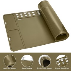 Gun Clean Mat, Magnectic Cleaning Mat for All Guns Extra Large 48″x16″ Brown