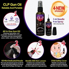 12Ga /9mm / 5.56mm Bore Cleaner+ 5oz CLP Oil(Needle+Spray) Cleaning Kits,Clea…