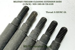 MILITARY FIREARM CLEANING EXTENSION RODS (5 PACK) NSN 1005-00-726-6109