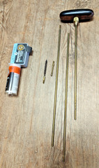 READ Vintage BEEMAN Hardwood & Brass Cleaning Rod Patches & Pellets for .177