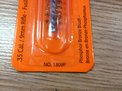 Hoppes Phosphor Bronze Brush .35 Cal. Caliber 9mm Rifle Fusil Gun Care #1309P