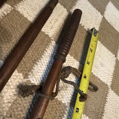 Vintage Shot Gun Cleaning Rod Three Pc. Wood And Brass 36” Long (slot Tip)