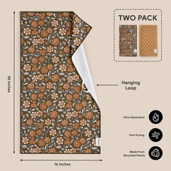 Recyco Waffle Kitchen Towel Set Of 2 – Quick Dry Microfiber Sustainable Dish