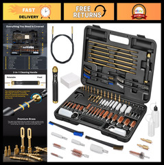 Universal Gun Cleaning Kit for All Firearms – Rifle, Shotgun & Pistol Set with B