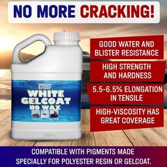 Fiberglass Supply Depot White Gelcoat No Wax Interior Or Exterior – Gallon 60Cc