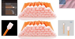 Foam Swab Sticks – 100 Pcs, 5.25″ Large Tips for Electronics & Printers