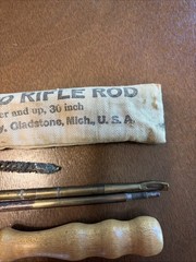 Vintage Marbles stainless steel Jointed Rifle Cleaning Rod #9728 28 Cal + USA