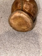 Leather Covered Plastic Squeeze Bottle With Antler Lid