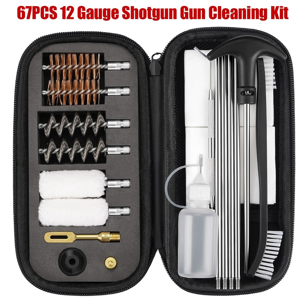12 Gauge Gun Cleaning Kit 12GA Shotgun Barrel Cleaner Brush Guncleaning Supplies