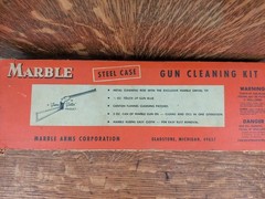 Vintage Marble Steel Case With Original Cardboard Sleeve Gun Cleaning Kit Decor