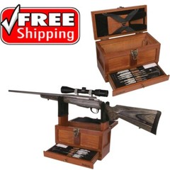 Gun Cleaning Kit Universal Rifle Supplies Lot Vintage Brush Vise .22 9 Mm Stand