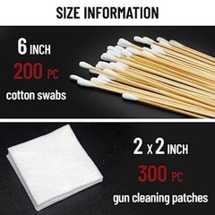 Gun Cleaning Supplies in Storage Box – Gun Cleaning Patches 300PCS and Gun Cl…