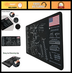 Gun Cleaning Mat 24″x12″ – Thick Waterproof Gun Mat for Pistols & Firearms