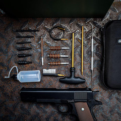 Universal Handgun Cleaning Kit .22,.357,.38,9Mm,.45 Caliber Pistol Cleaning Kit