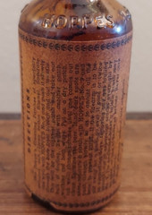 Vintage Hoppe’s Nitro Powder Solvent No.9 Bottle Glass w/ Original Box Papers