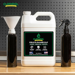Field & Range Gun Oil CLP – 1 Gallon Plastic Jug with 2 Spray Bottles & Funnel |