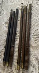 2 Vintage Wood & Brass 3 Piece Shotgun Cleaning Rods