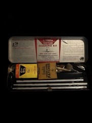 Vintage OUTERS Gunslick 12Ga. Shotgun Gun Cleaning Kit Rods Metal Oil Can 478