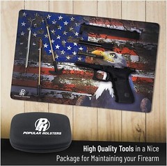Universal Handgun Cleaning Kit -PH | Zippered Case | Bore Brush Jag Pick Cleanin