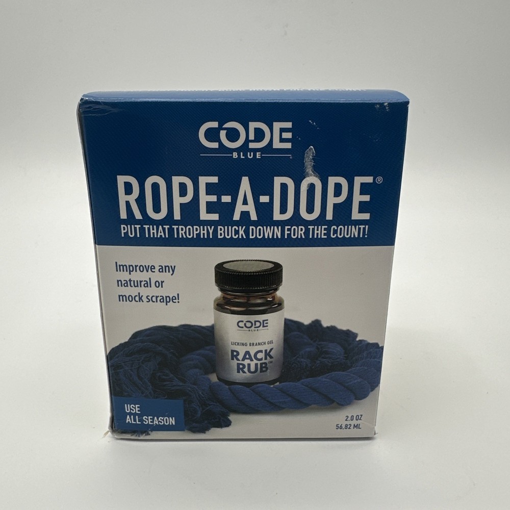 CODE BLUE OA1419 ROPE – A – DOPE Rack Rub Deer / Buck Scent Lure Branch Gel