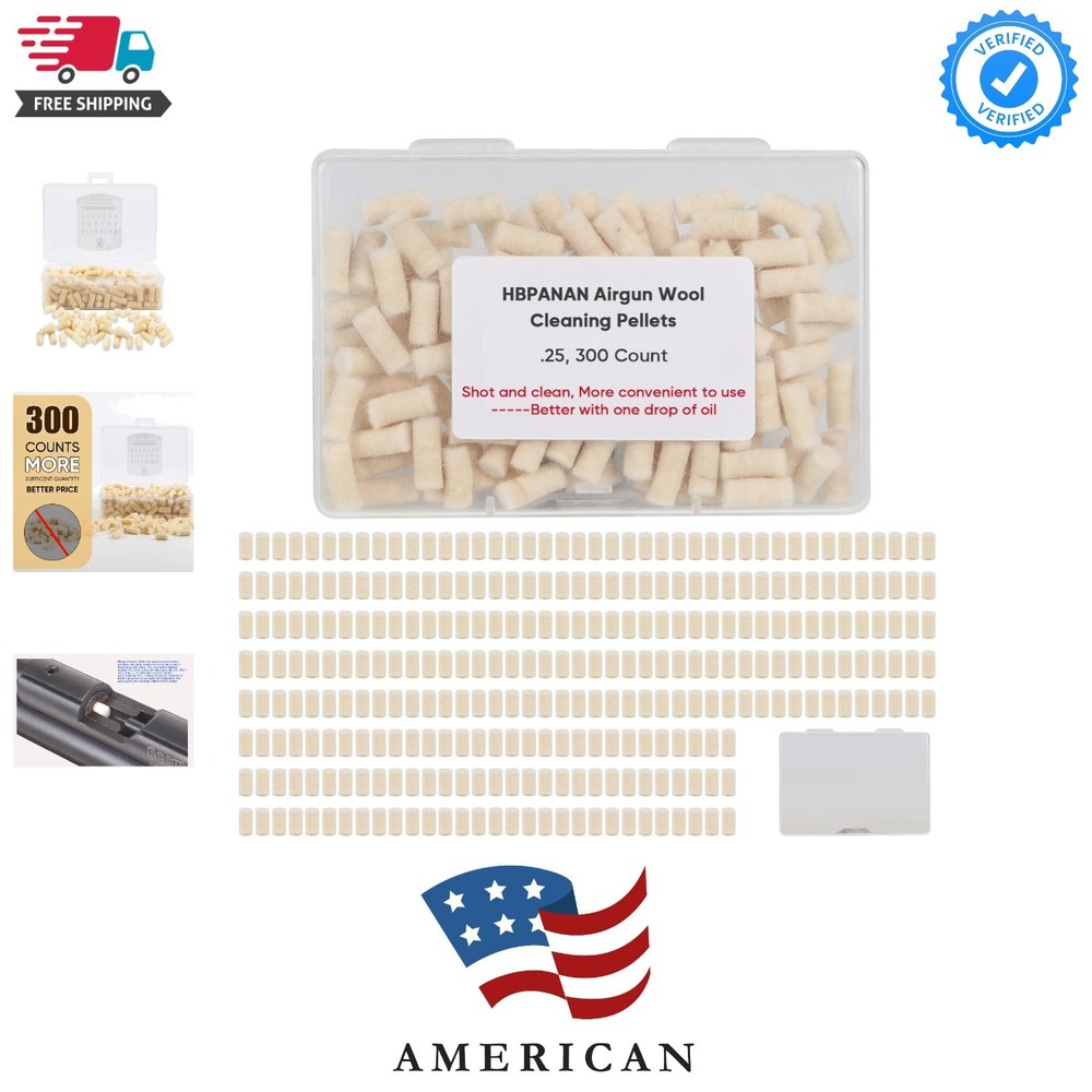 Cleaning Cotton Wool Felt Cleaning Pellets for Maintenance .22.177.25 Caliber…