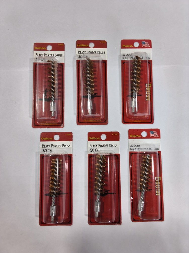PACK OF 6 .50 CALIBER BLACK POWDER BRONZE BORE BRUSH OUTER 41562 NEW