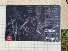 TekMat Ultra Cleaning Mat for use with Sig Sauer P320 Black 17”x11”