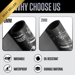 Thick Gun Cleaning Mat 20×12 Non Slip Oil Resistant Glock Pistol Parts Diagram