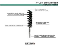 10 Pack- .40 Cal/10MM Nylon Bore Brushes for Gun Cleaning and Maintenance