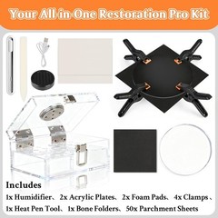 Sport Card Cleaning Kit with Heat Pen Acrylic Humidor and Accessories for