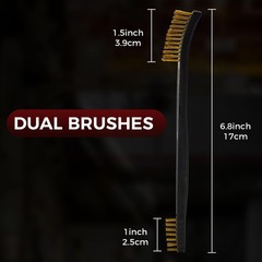 12 Pack Double-Ended Gun Cleaning Brushes Set, Brass Brush 12
