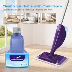 Ndoge Replacement Bottle For Swiffer Wet Jet Mop Refillable 500 Ml Leak-Proof