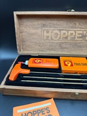 New in Wooden Box Hoppes No 9 Gun Cleaning Kit Professional Quality