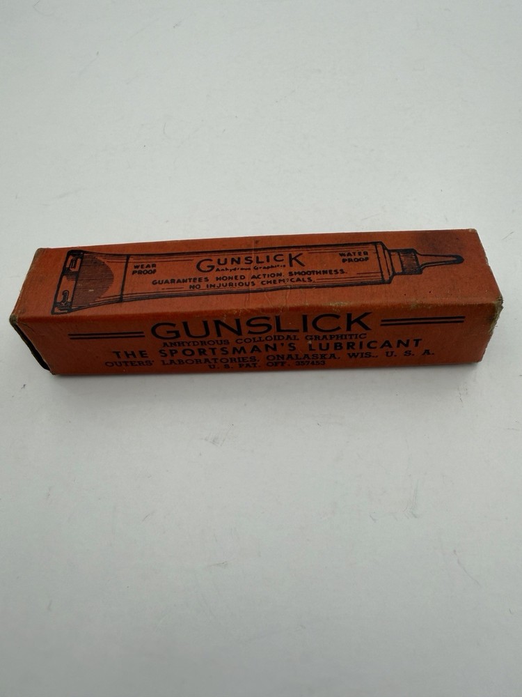 Vintage Gunslick Sportsman’s Lubricant Tube Used Original Box SHIPS FREE IN USA