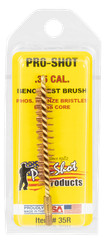 Pro-Shot 35R Bore Brush .35 Cal/ 9mm Rifle #8-32 Thread Bronze Bristles Brass C