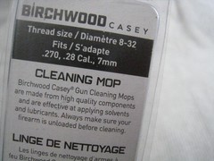 Birchwood Casey .270 caliber cleaning mop NEW for .28 cal, 7mm, thread 8/32