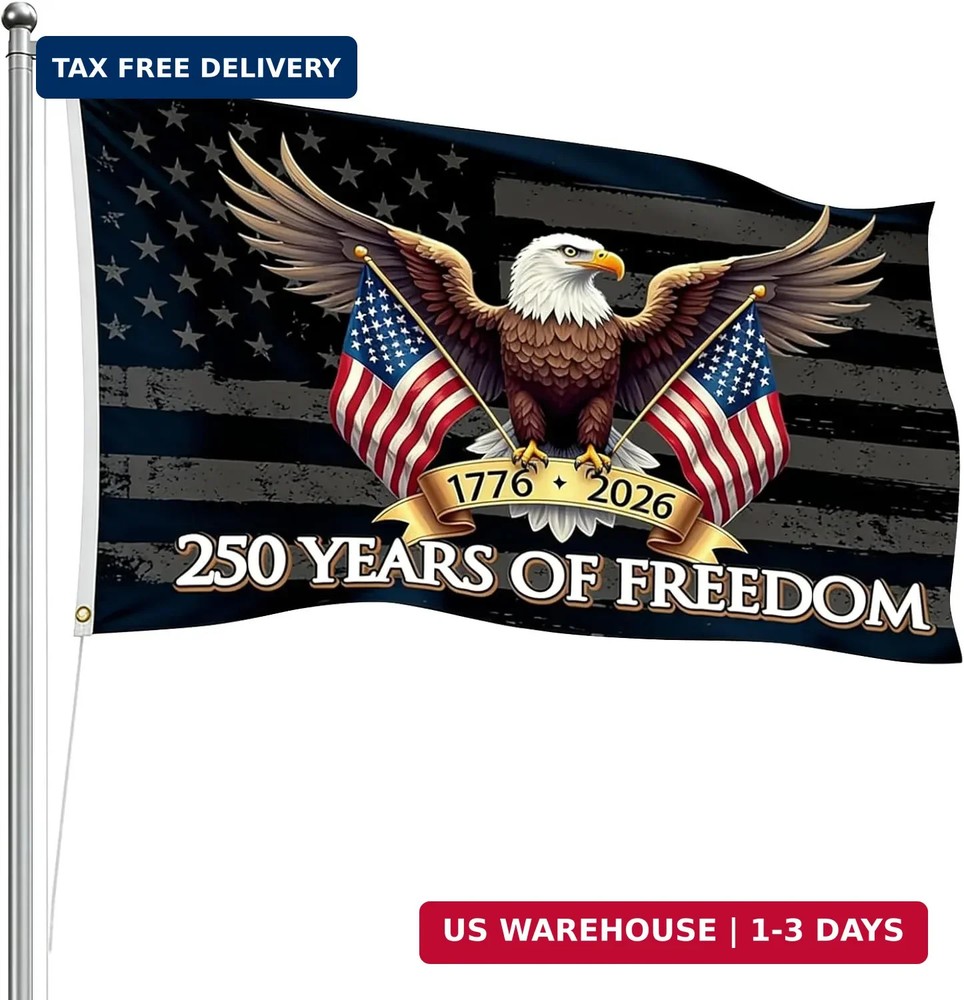 America 250 Flag, 250th Anniversary USA Double Sided 3 Ply Outdoor Flag, 1776-20