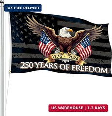 America 250 Flag, 250th Anniversary USA Double Sided 3 Ply Outdoor Flag, 1776-20