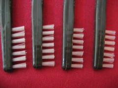 10 7″ DOUBLE ENDED CLEANING BRUSHES NYLON BRISTLES PLASTIC HANDLES !! GUNSMITH