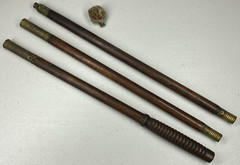 Vintage Wood & Brass 3 Piece Shotgun Cleaning Rod With Soft Tip