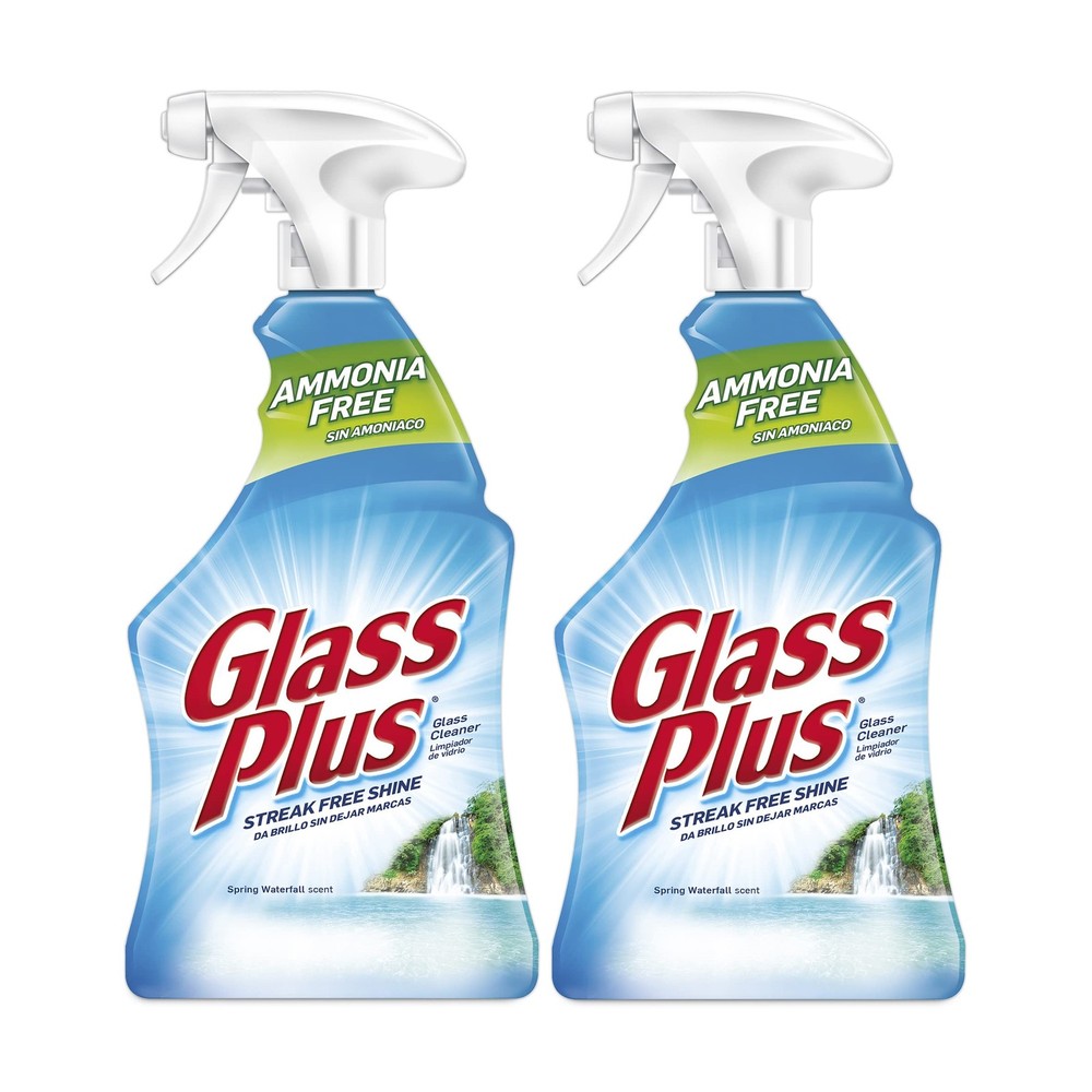 Glass Cleaner, 32 fl oz Bottle, Multi-Surface Glass Cleaner (Pack of 2)